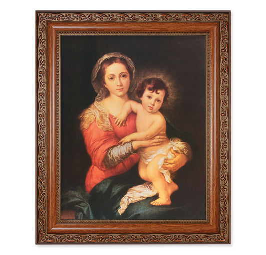 Madonna and Child Mahogany Finished Framed Art