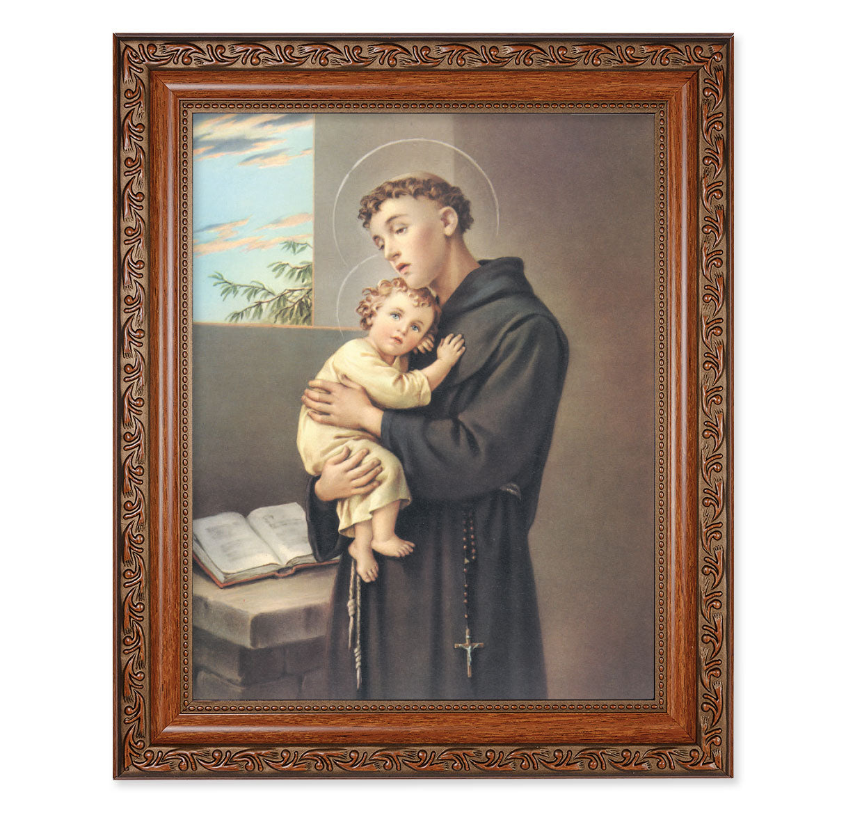 St. Anthony Mahogany Finished Framed Art
