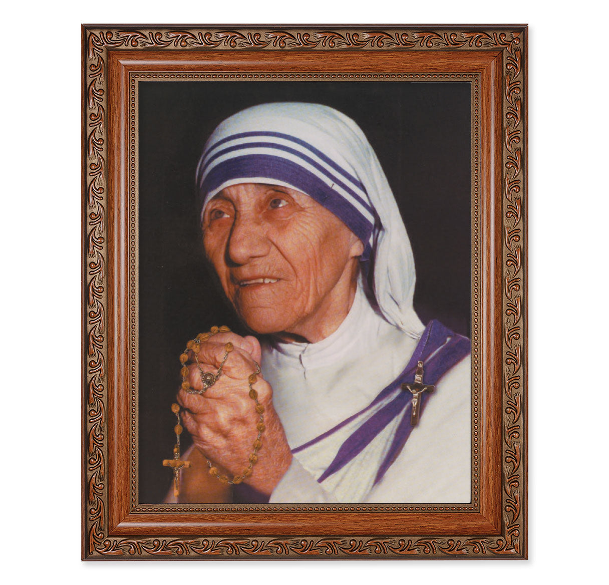 St. Teresa of Calcutta Mahogany Finished Framed Art