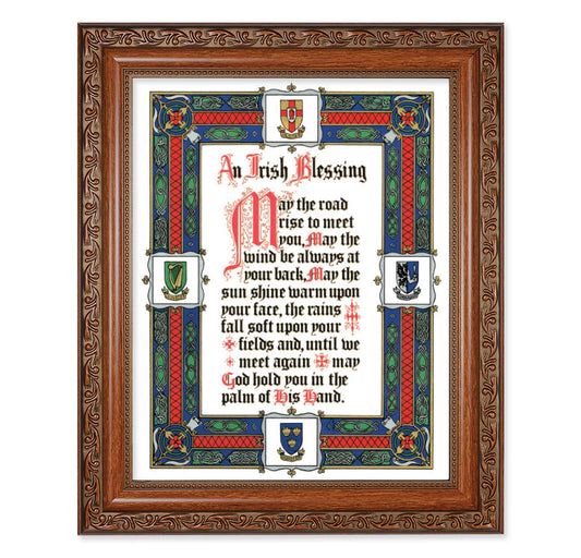 Irish Blessing Mahogany Finished Framed Art