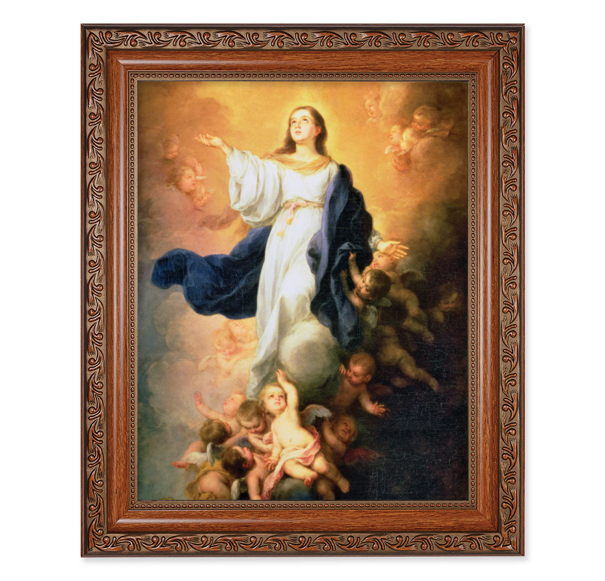 Immaculate Conception Mahogany Finished Framed Art
