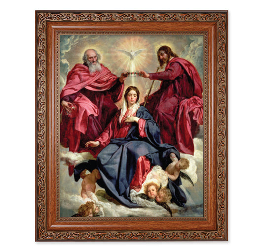 Crowning of Mary Mahogany Finished Framed Art