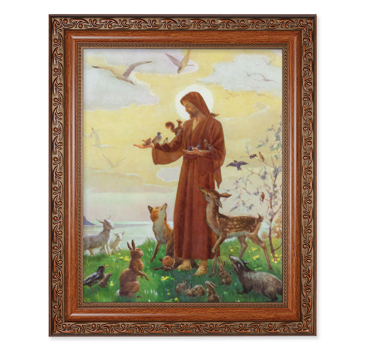St. Francis Mahogany Finished Framed Art
