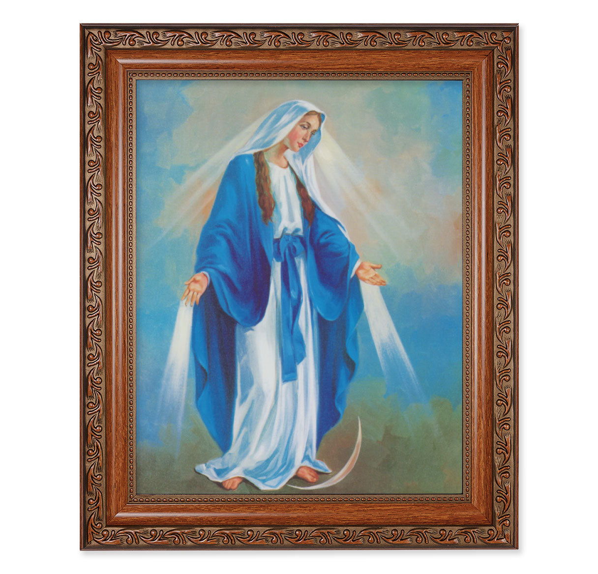 Our Lady of Grace Mahogany Finished Framed Art