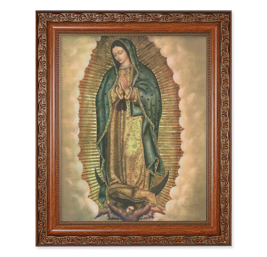 Our Lady of Guadalupe Mahogany Finished Framed Art