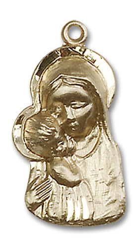 14kt Gold Madonna & Child Medal