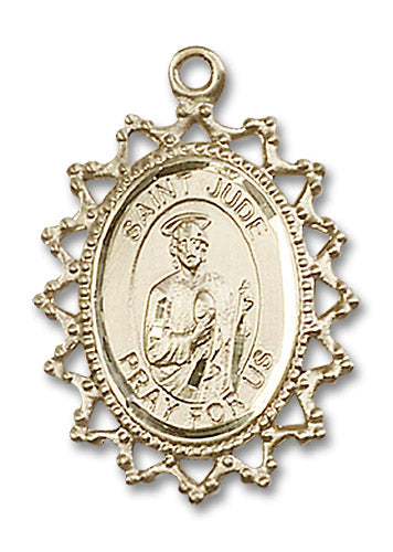 14kt Gold Saint Jude Medal