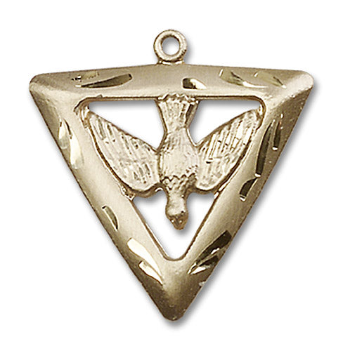 14kt Gold Holy Spirit / Triangle Medal