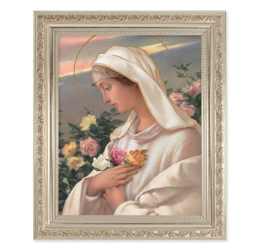 Mystical Rose Antique Silver Framed Art