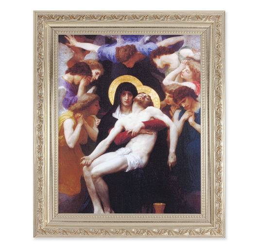 Pieta Antique Silver Framed Art