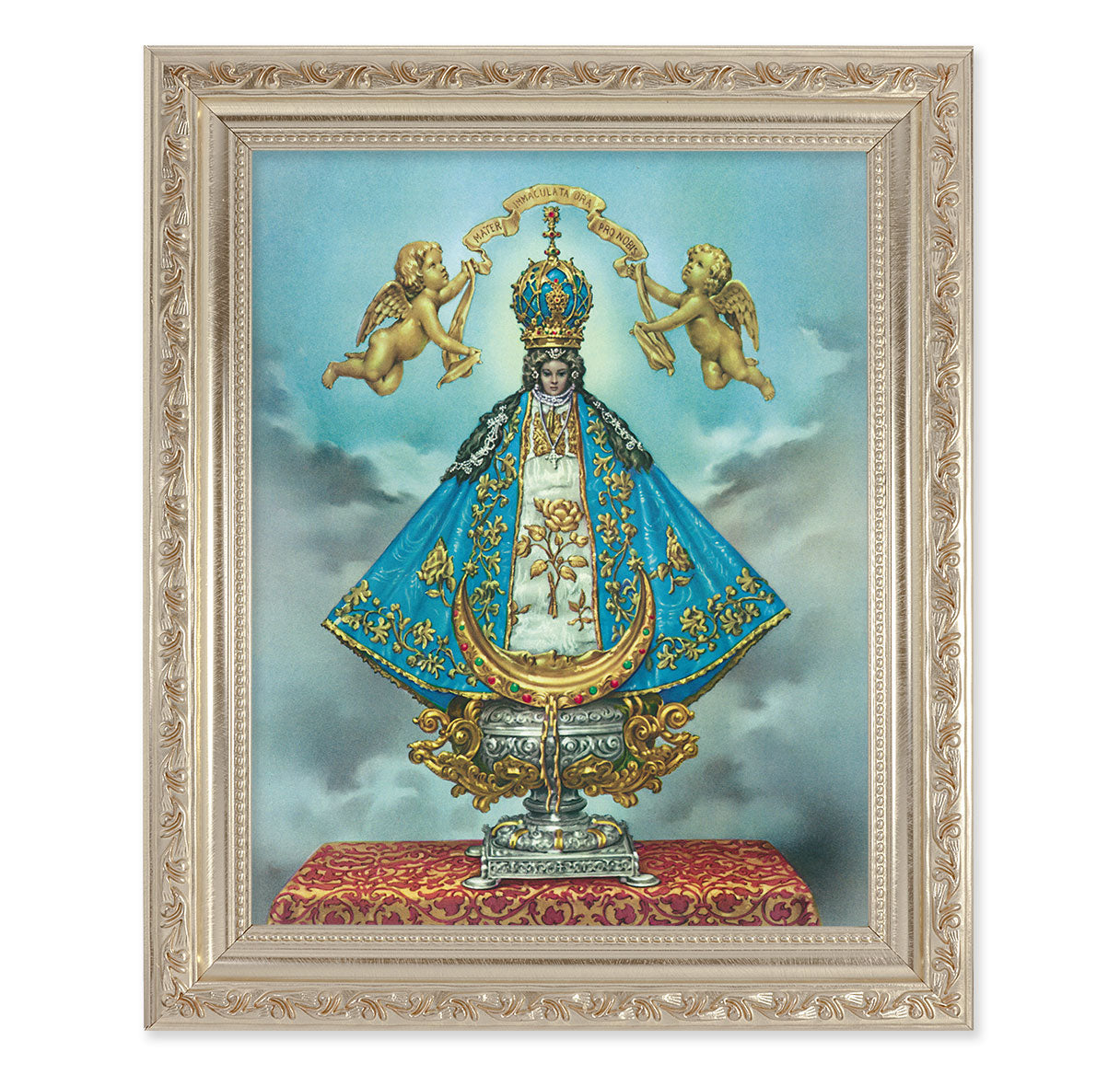 Virgen de San Juan Antique Silver Framed Art
