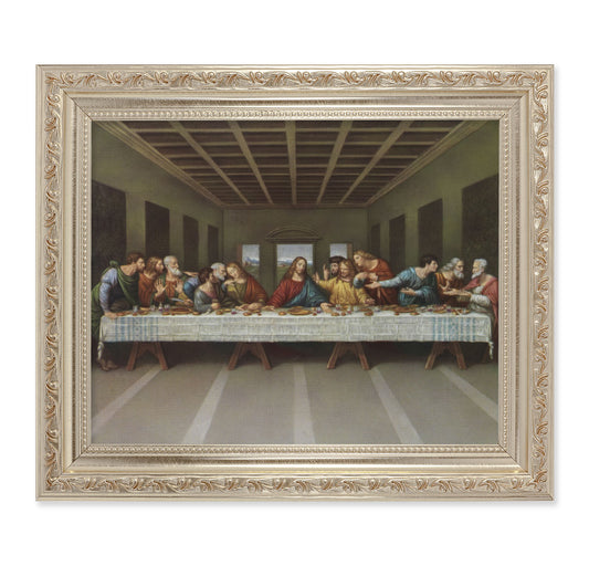 Last Supper Antique Silver Framed Art