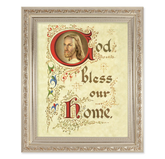 House Blessing Antique Silver Framed Art
