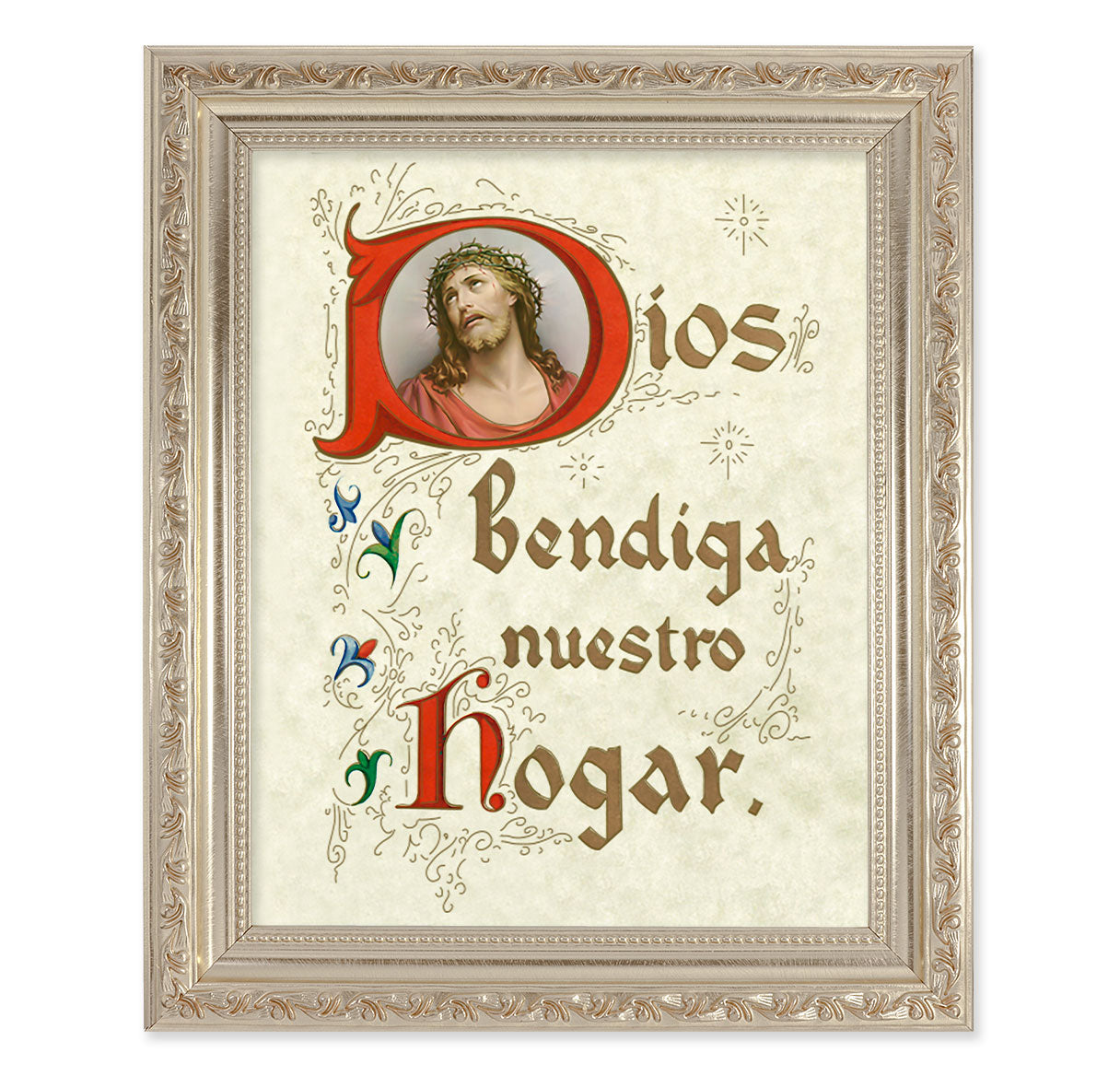 House Blessing (Spanish) Antique Silver Framed Art