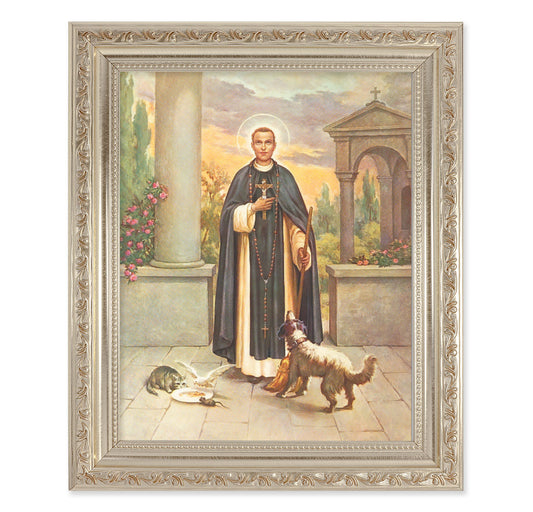 St. Martin DePorres Antique Silver Framed Art