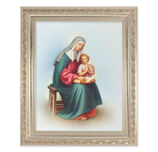 St. Anne Antique Silver Framed Art