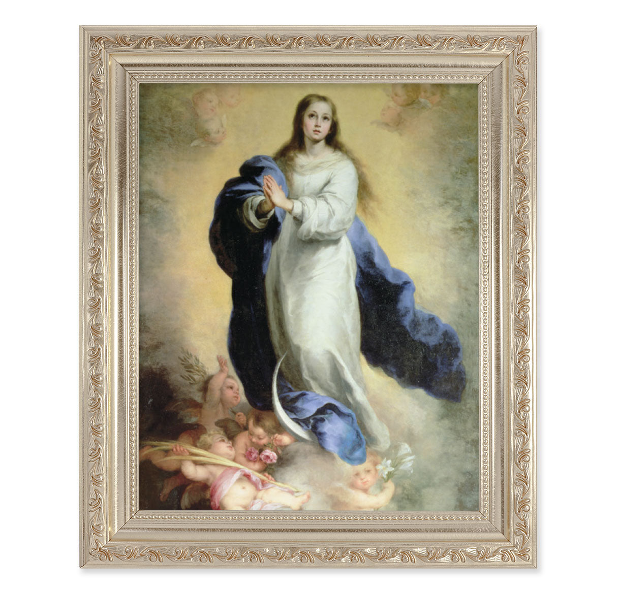 Immaculate Conception Antique Silver Framed Art