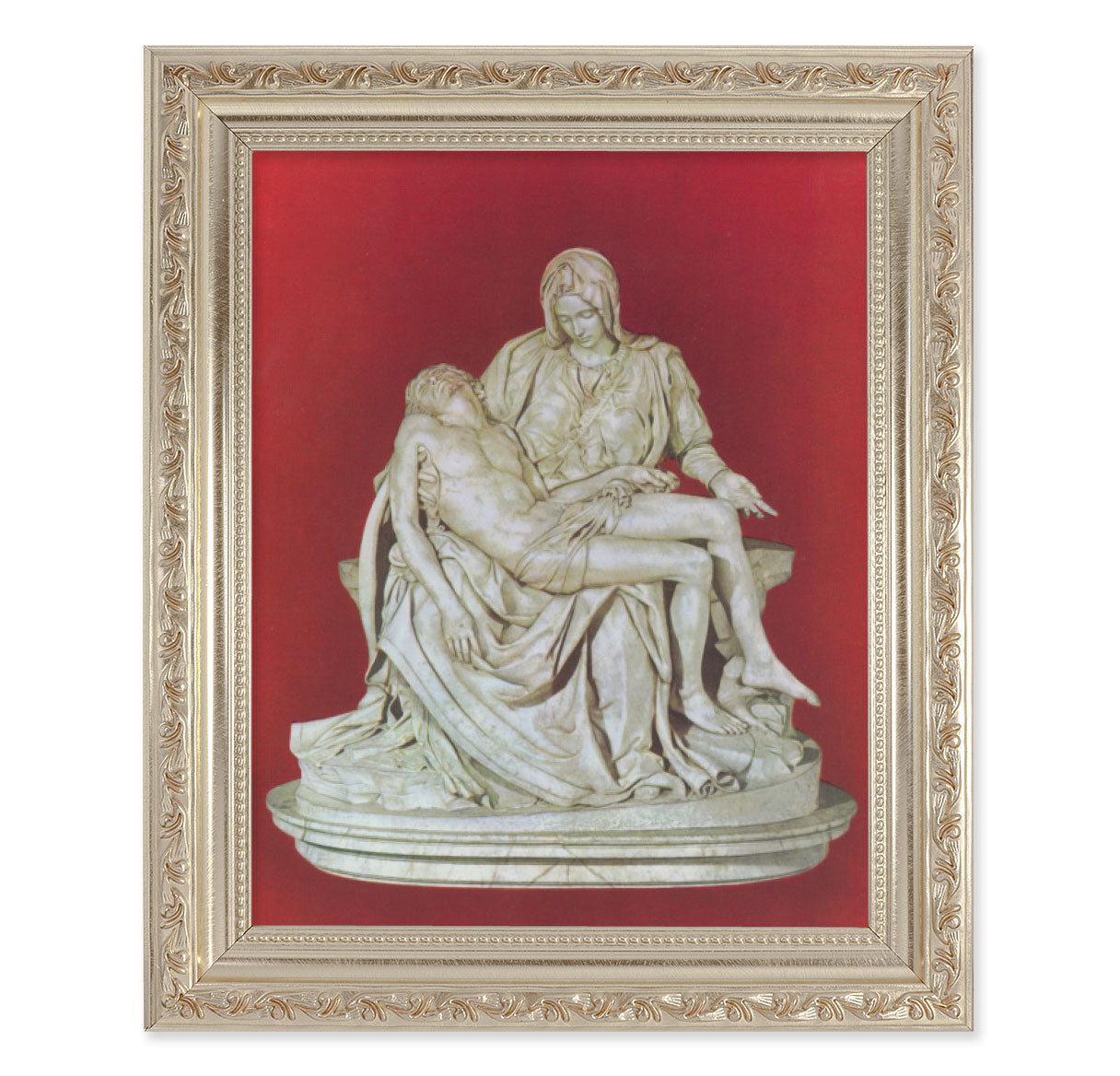 The Pieta Antique Silver Framed Art