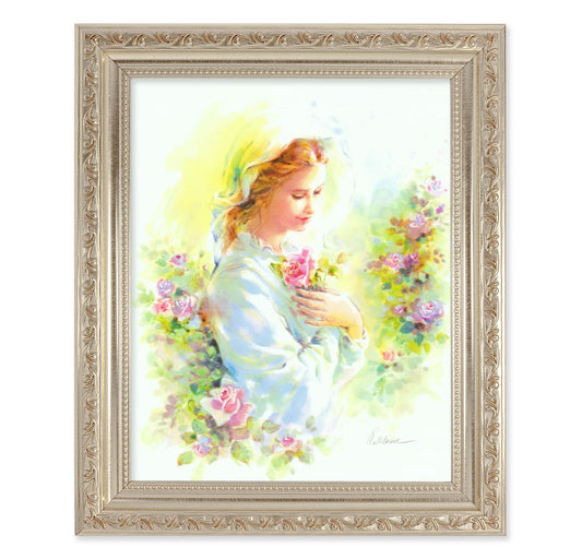 Mystical Rose Antique Silver Framed Art