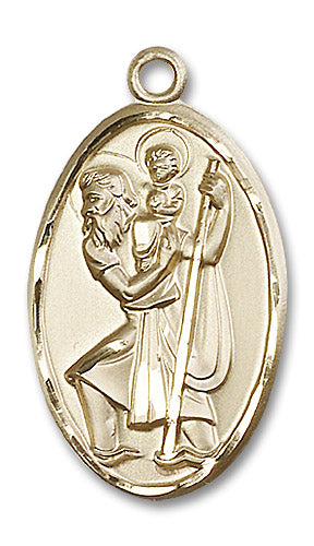 14kt Gold Filled Saint Christopher Pendant