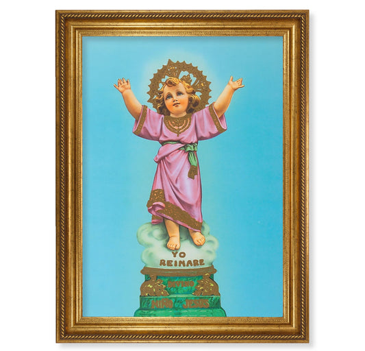 Divino Nino Antique Gold-Leaf Framed Art