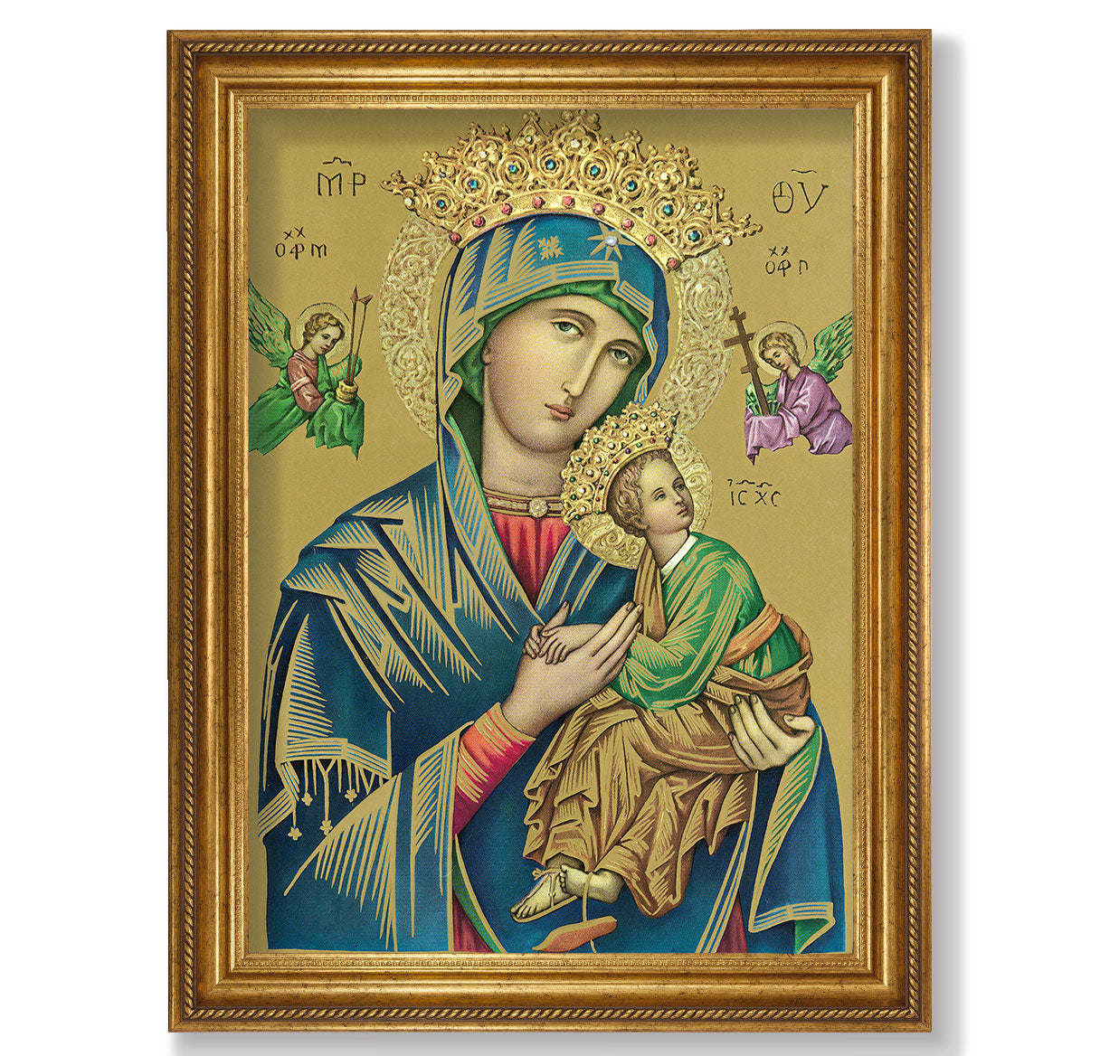 Our Lady of Perpetual Help Antique Gold-Leaf Framed Art