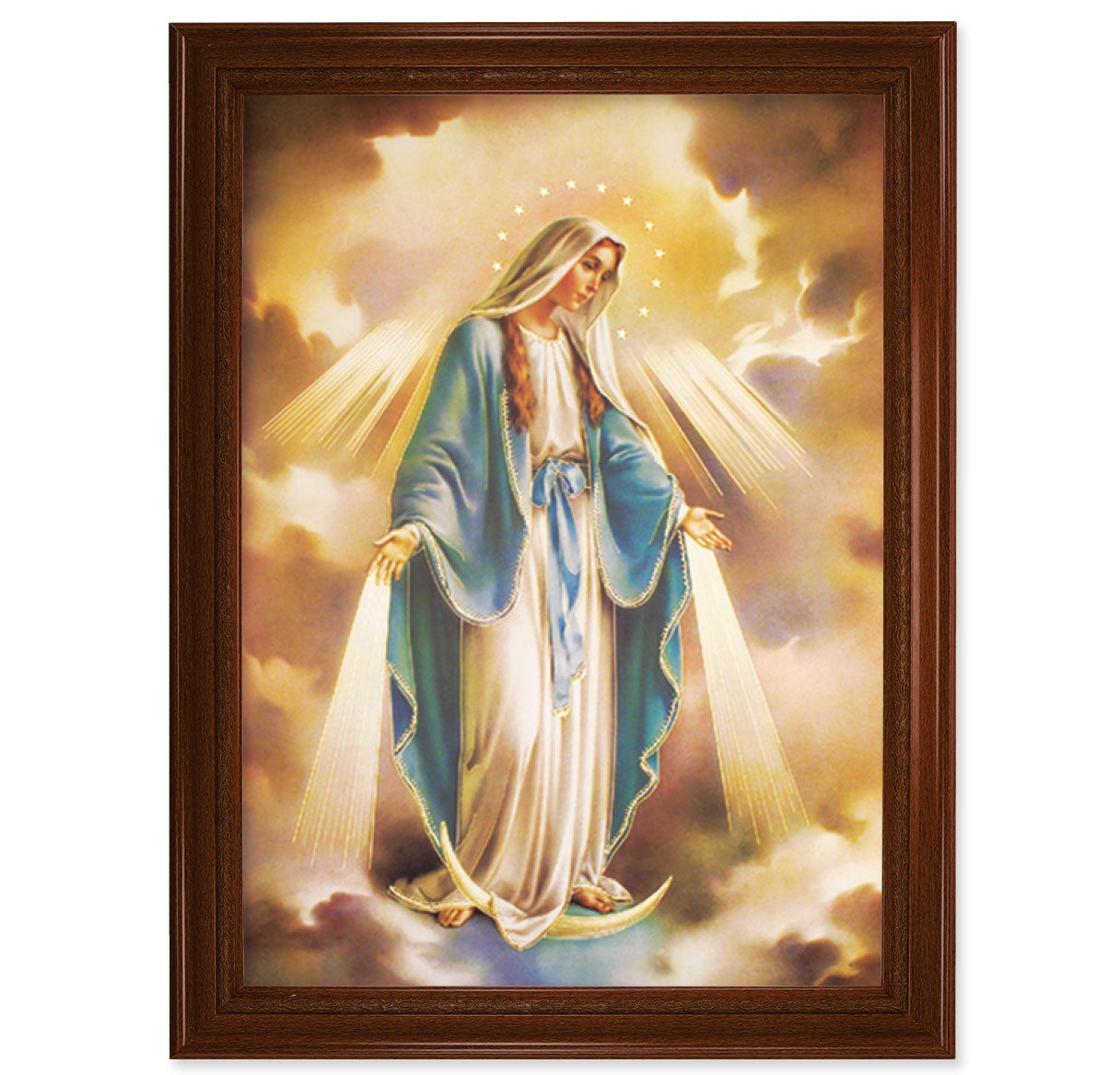 Our Lady of Grace Walnut Finish Framed Art