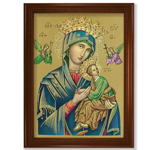 Our Lady of Perpetual Help Walnut Finish Framed Art