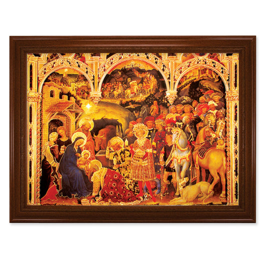 Adoration of the Magi Walnut Finish Framed Art