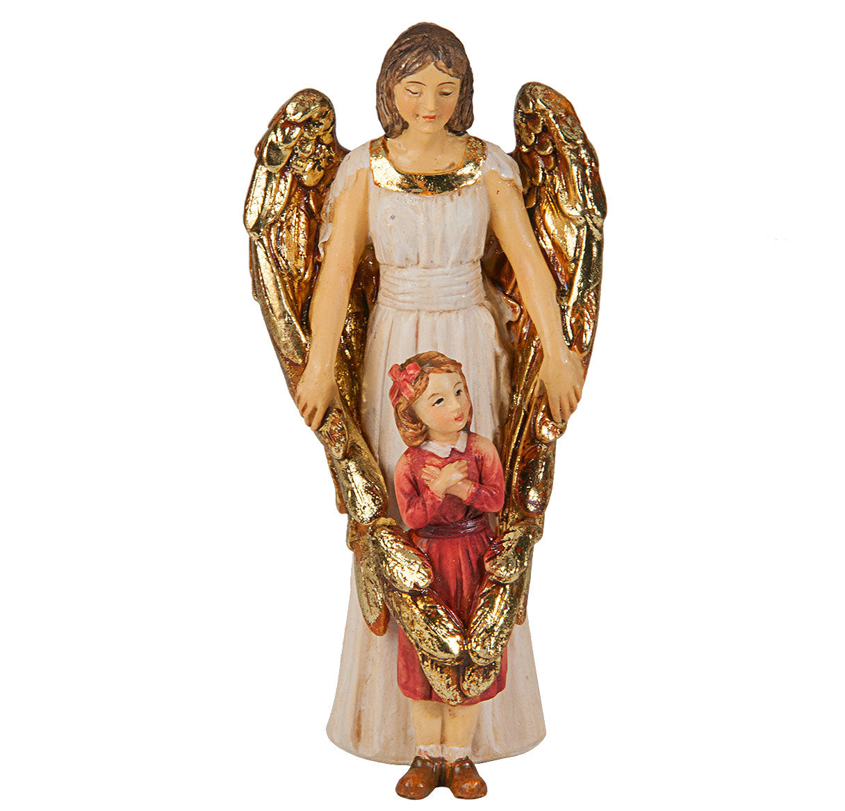 Guardian Angel with Girl Resin Statue