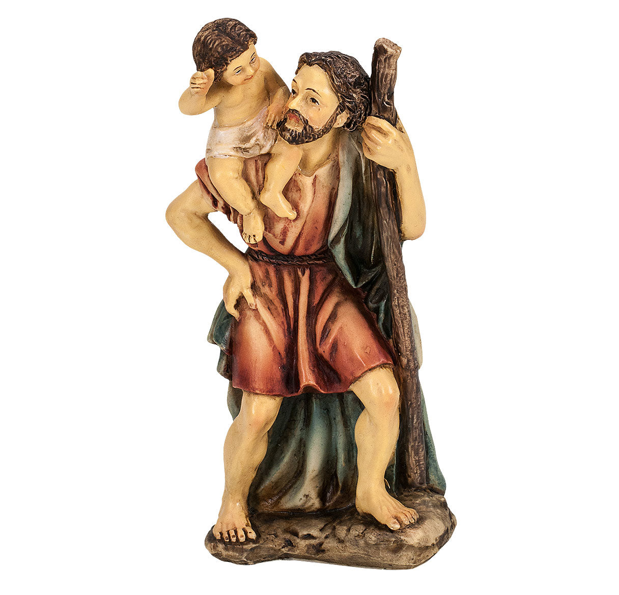 Saint Christopher with Jesus Resin Statue