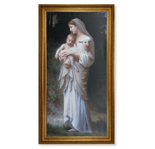 Divine Innocence Antique Gold Framed Art