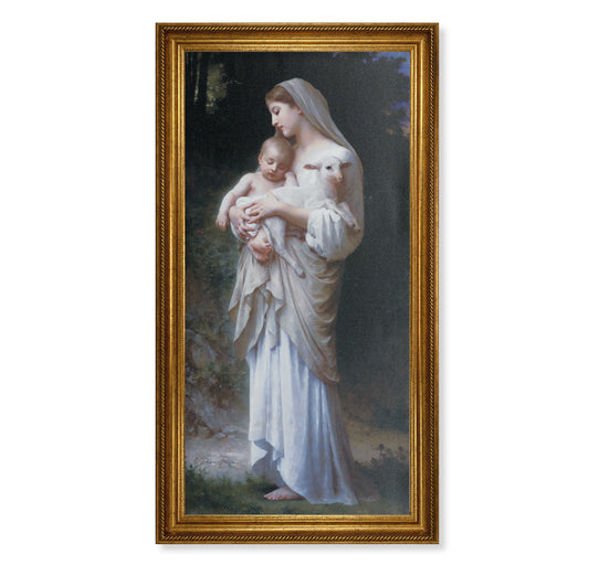 Divine Innocence Last Supper Antique Gold Framed Canvas Art