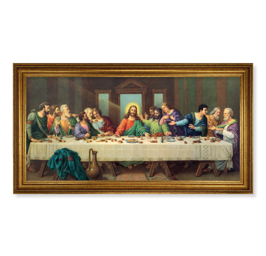 Last Supper Antique Gold Framed Art