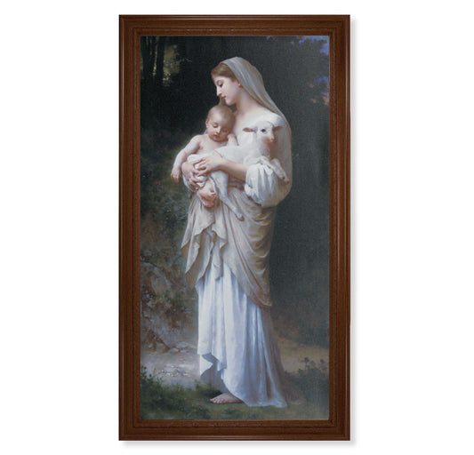Divine Innocence Walnut Finish Framed Art