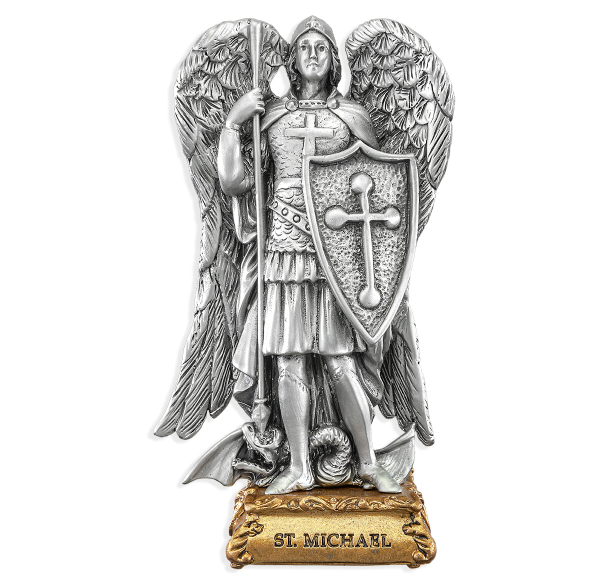 St. Michael the Archangel Pewter Statue