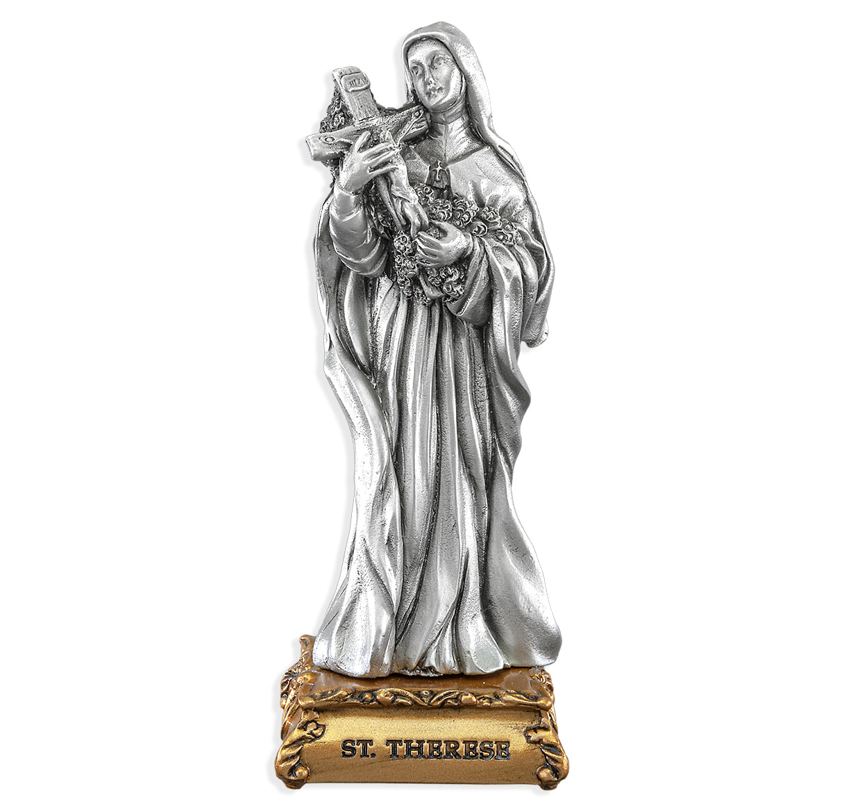 St. Therese of Liseaux Pewter Statue
