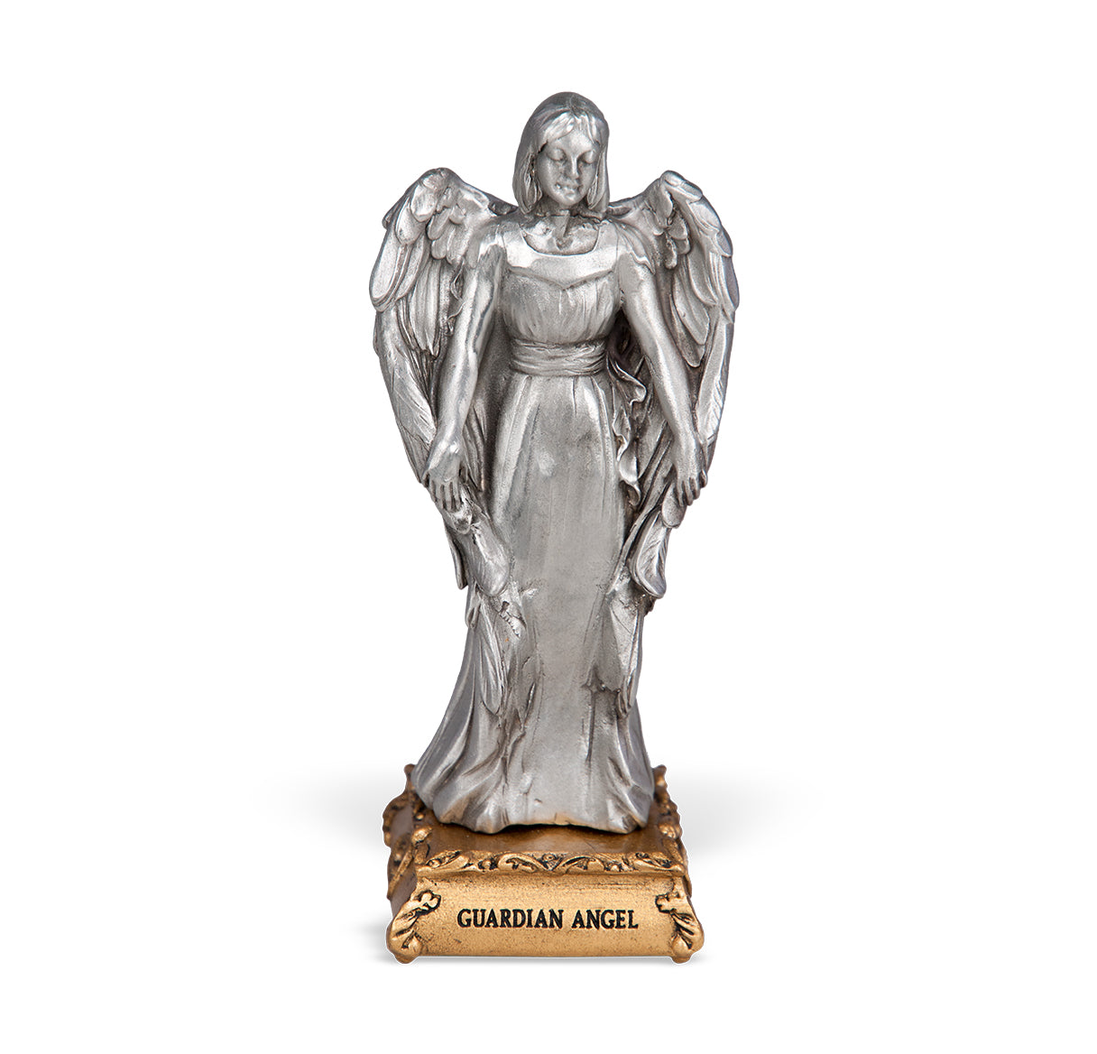 Guardian Angel Pewter Statue