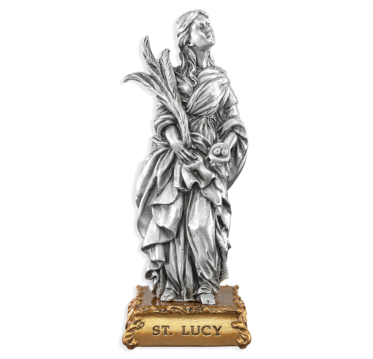 St. Lucy of Syracuse Pewter Statue