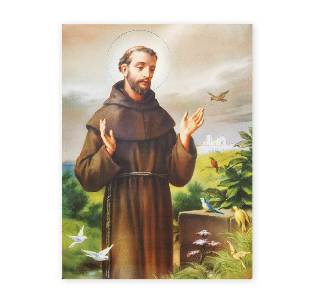 St. Francis of Assisi Italian Lithograph