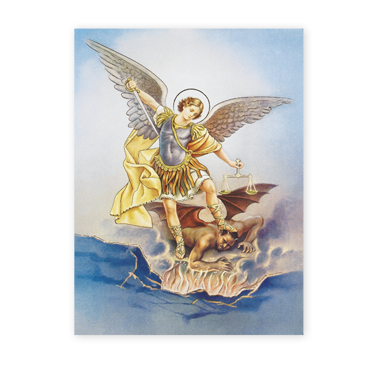 St. Michael Italian Lithograph