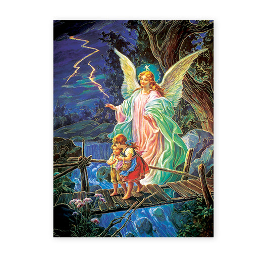 Guardian Angel Italian Lithograph