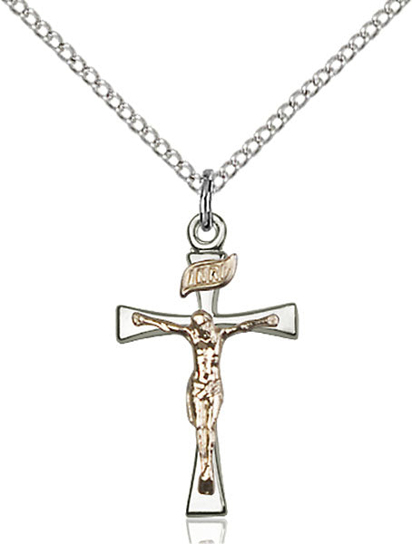 Two-Tone GF/SS Maltese Crucifix Pendant