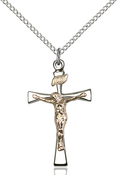 Two-Tone GF/SS Maltese Crucifix Pendant