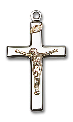 Two-Tone GF/SS Crucifix Pendant