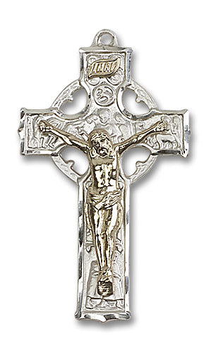 Two-Tone GF/SS Celtic Crucifix Pendant