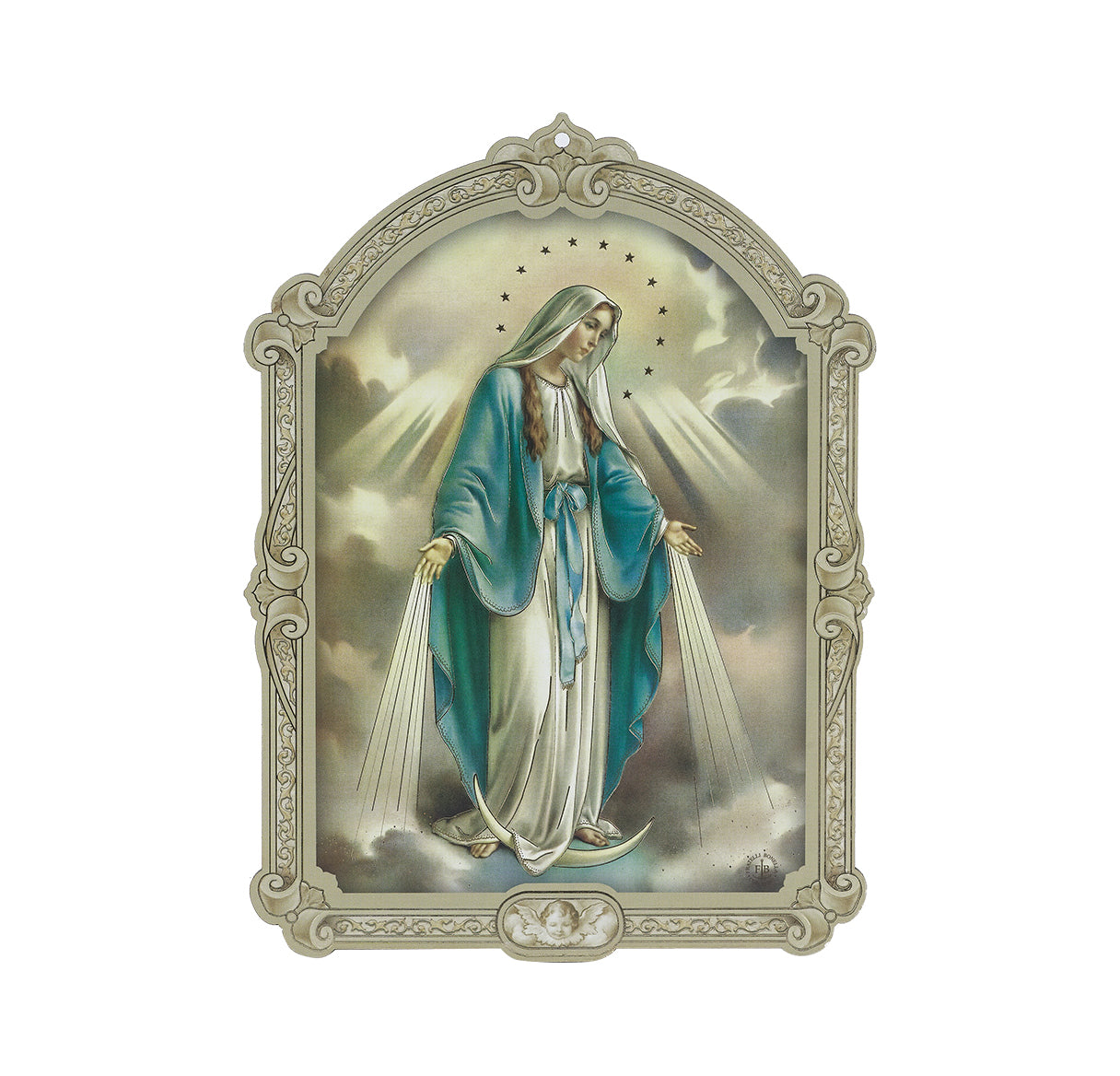 Our Lady of Grace Wood Plaque