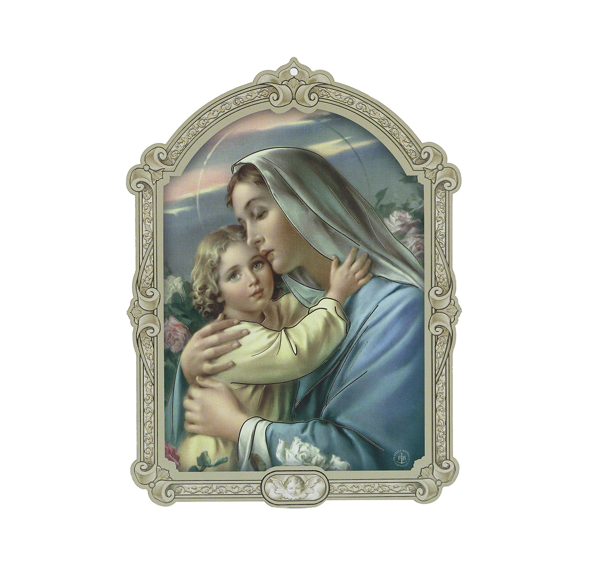 Madonna and Child Wood Plaque