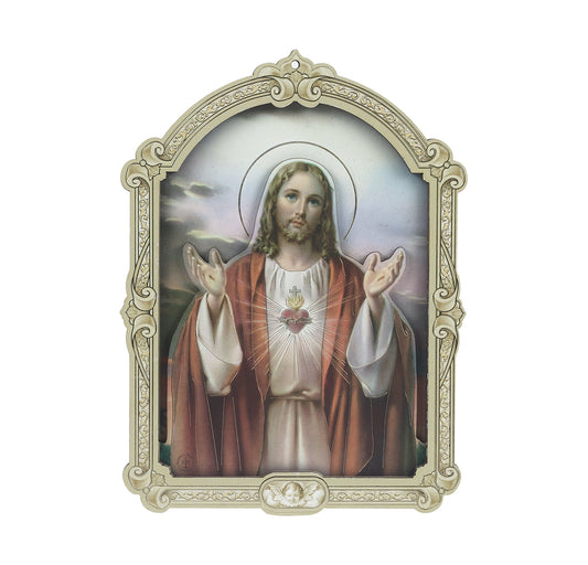 Sacred Heart of Jesus Wood Plaque