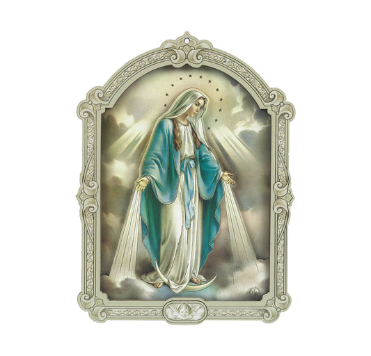 Our Lady of Grace Wood Plaque